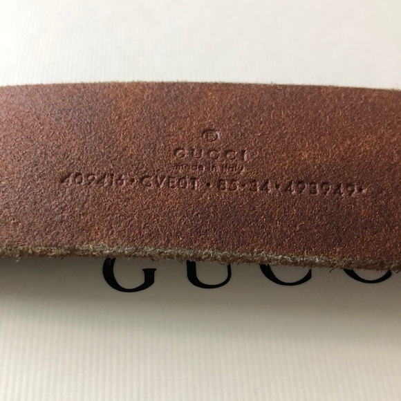 Gucci GG Marmont Wide Belt Size 85 Brown Leather (tan) - Picture 10 of 15